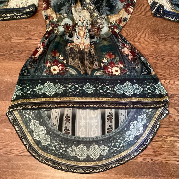 Camilla Kimono Sleeves V-Neck Surplice Mini Dress *Hotel Boheme* 100% Silk - Picture 15 of 16